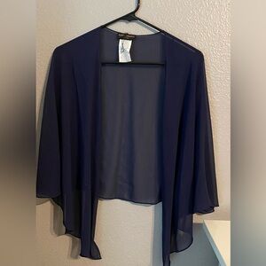 Navy blue shawl for formal evening wear